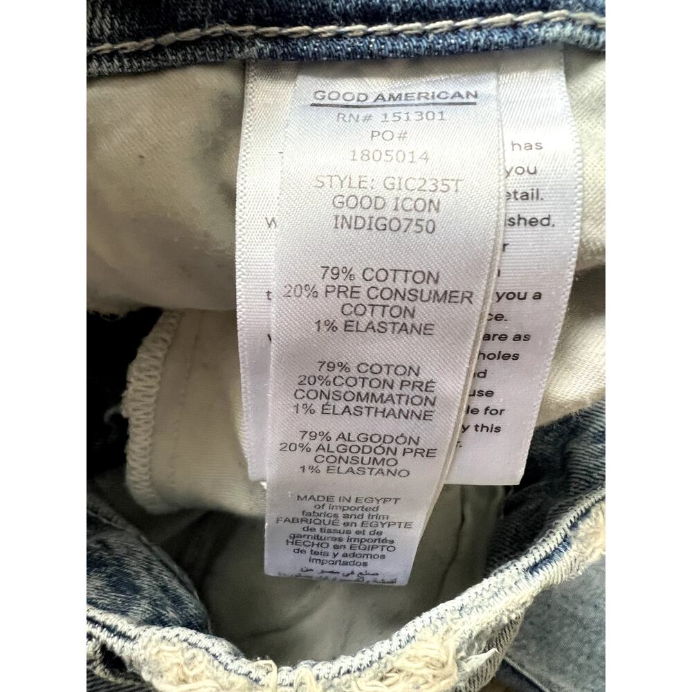 Good American Good Icon Indigo 750 Blue Jeans Size 4 27 - Picture 8 of 8